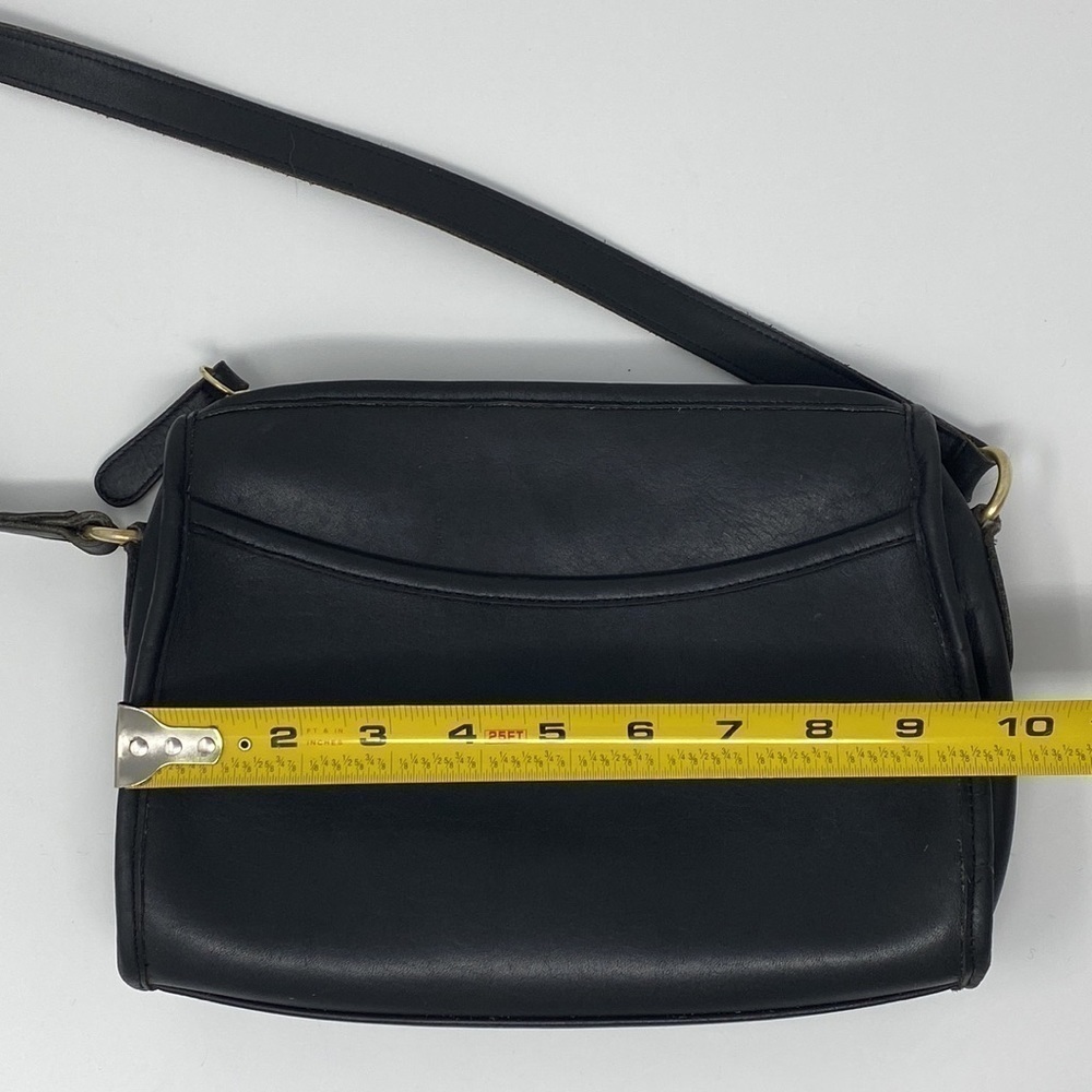 Coach Vintage Black Leather Austin Crossbody Adjustable Strap Purse - Picture 11 of 14